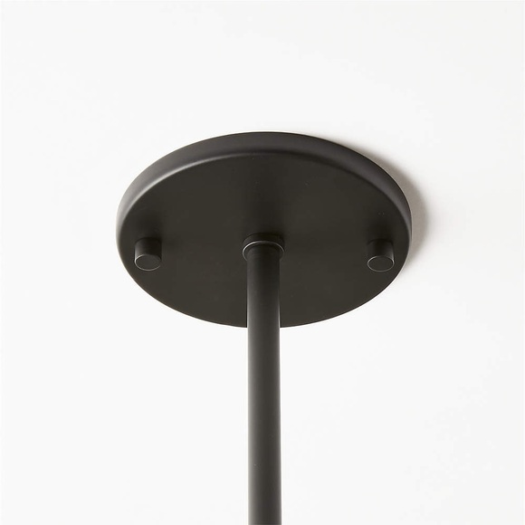 Set of 2 CB2 Polaris Black Marquina Marble Globe Pendant Lights - Picture 3 of 16